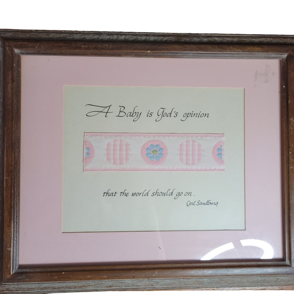 Needle Art of the Old World Carl Sandburg Quote Framed Baby Nursery 531 isidore